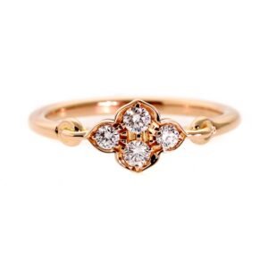 Cartier Flower Diamond Gold Ring