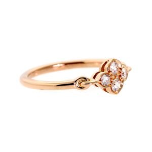 Cartier Flower Diamond Gold Ring