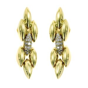 Cartier Gentiane Diamond Gold Earrings