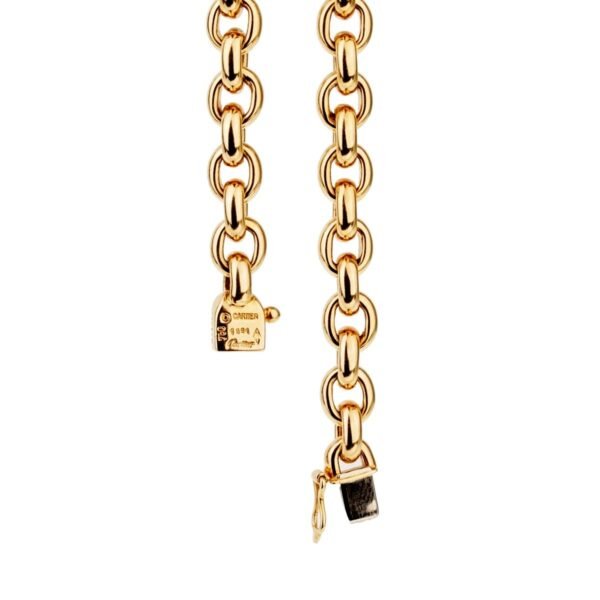 Cartier Gold Chain Link Necklace - Image 3