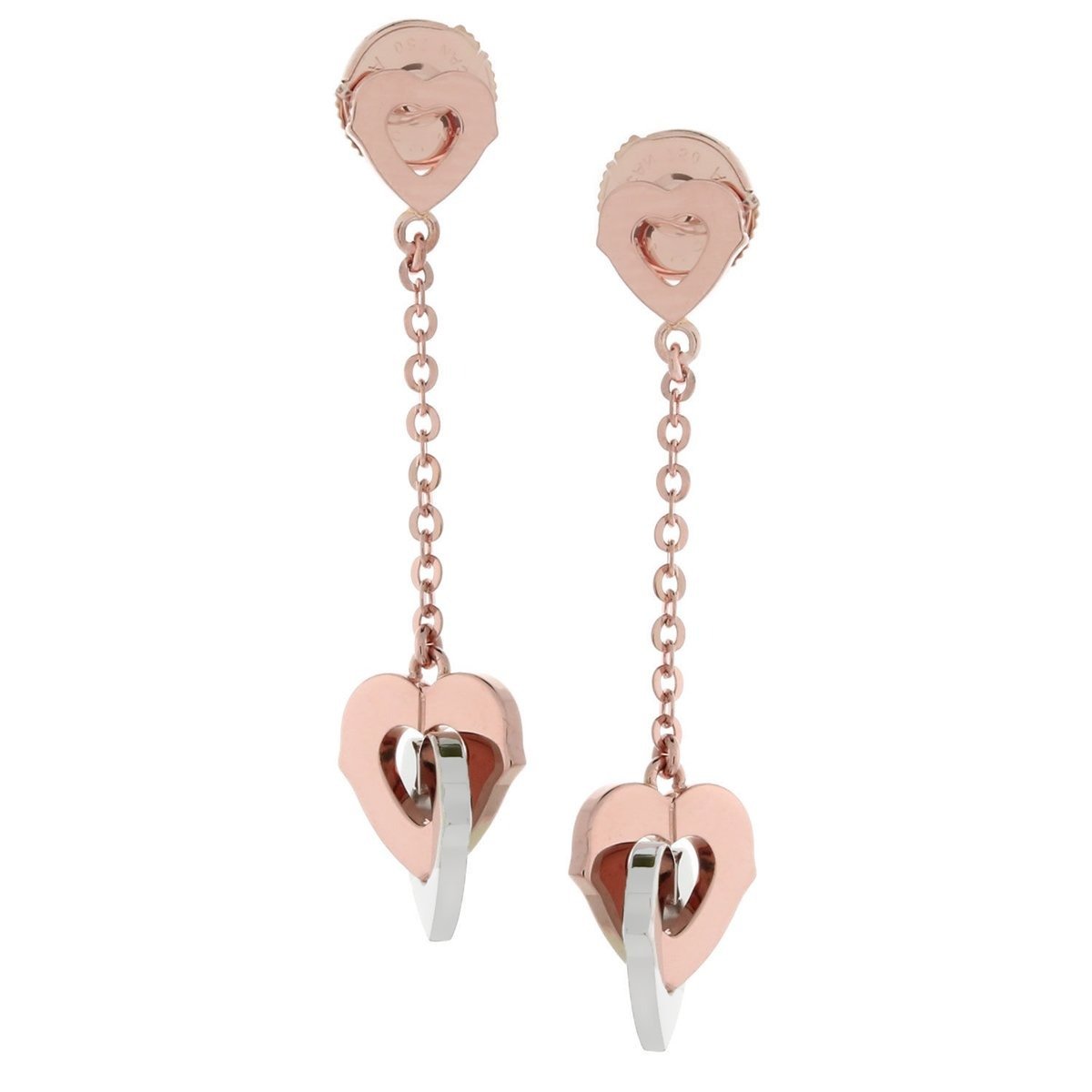 Cartier Heart Drop Gold Earrings