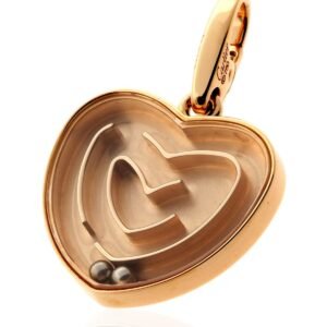 Cartier Heart Labyrinth Charm Pendant Rose Gold