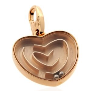 Cartier Heart Labyrinth Charm Pendant Rose Gold