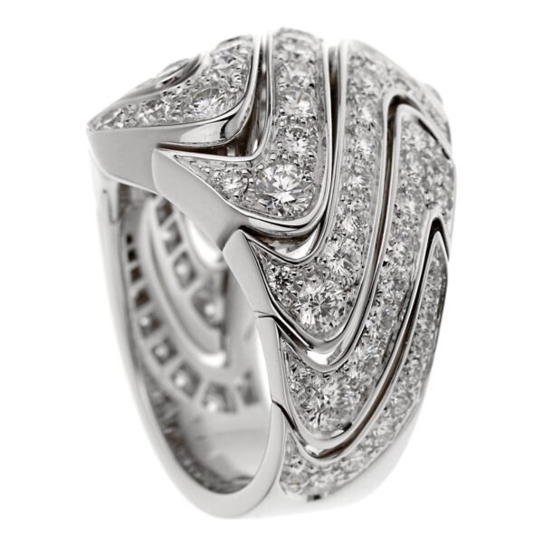 Cartier High Jewelry Pave Diamond Cocktail White Gold Ring - Image 4