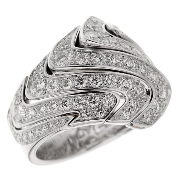 Cartier High Jewelry Pave Diamond Cocktail White Gold Ring - Image 2