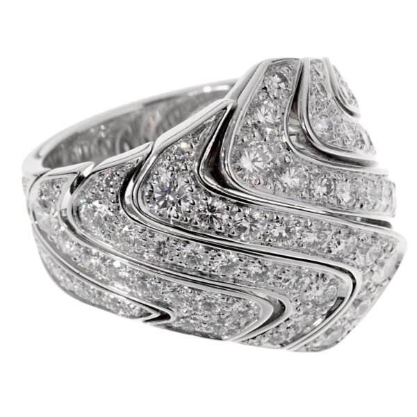 Cartier High Jewelry Pave Diamond Cocktail White Gold Ring - Image 3