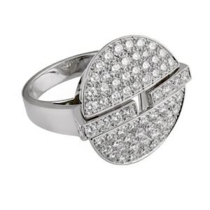 Cartier Himalia Diamond White Gold Ring Sz 5 1/4