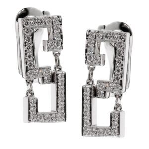 Cartier Le Baiser Du Dragon Diamond White Gold Earrings