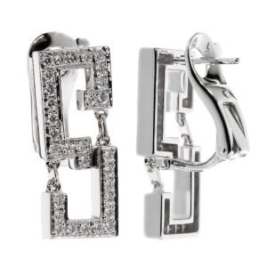 Cartier Le Baiser Du Dragon Diamond White Gold Earrings