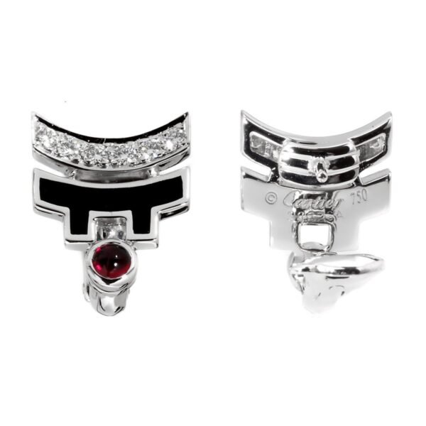 Cartier Le Baiser Du Dragon Diamond White Gold Earrings - Image 2