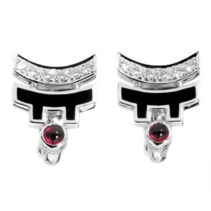 Cartier Le Baiser Du Dragon Diamond White Gold Earrings