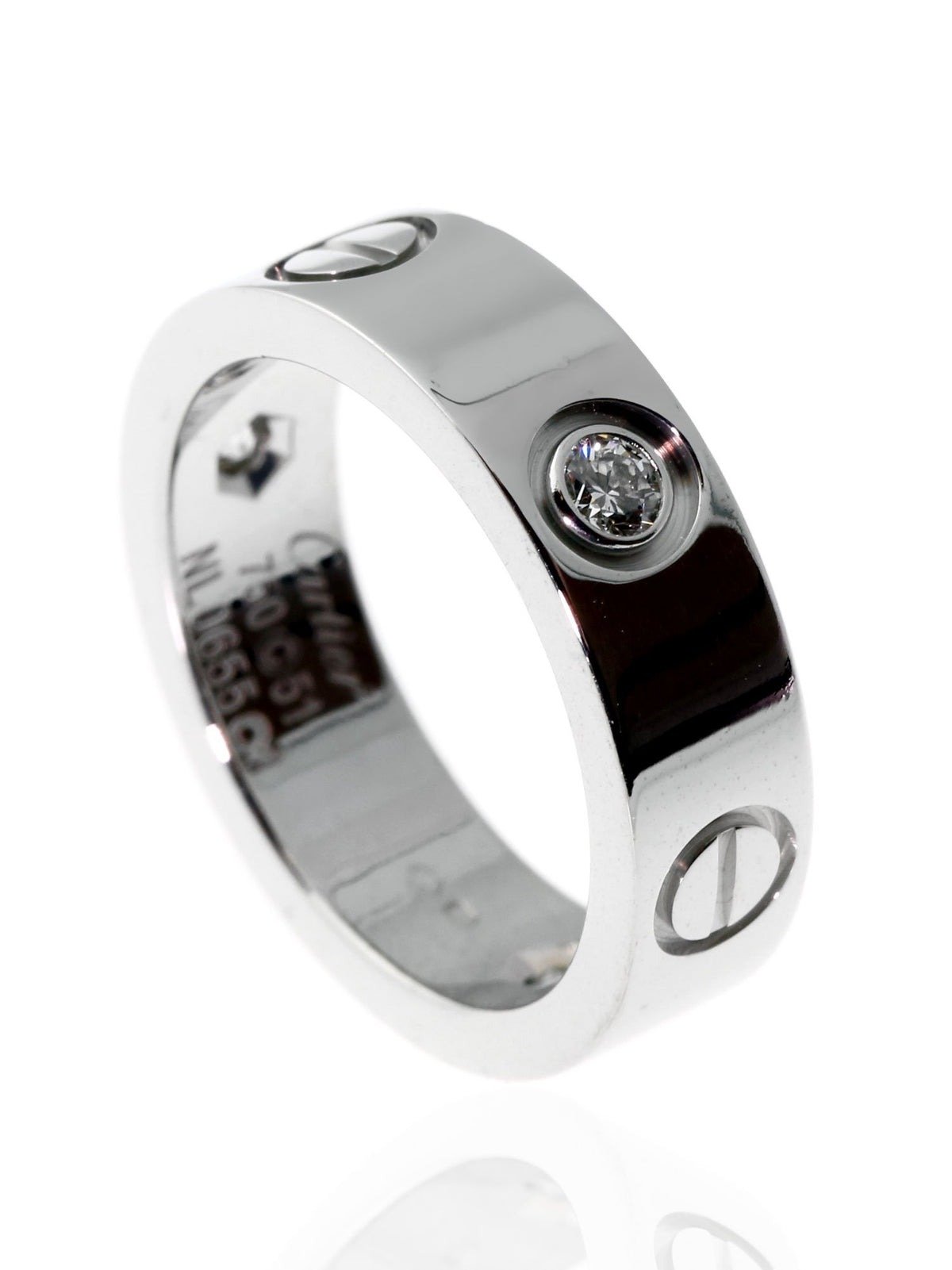 Cartier Love 3 Diamond Ring 18k