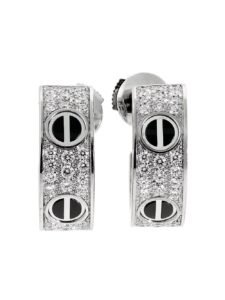 Cartier Love Diamond Ceramic Earri