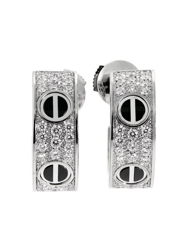 Cartier Love Diamond Ceramic Earri