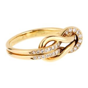 Cartier Love Knot Diamond Gold Ring