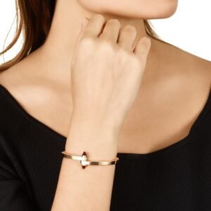 Cartier Menotte Handcuff Rose Gold Bangle Bracelet