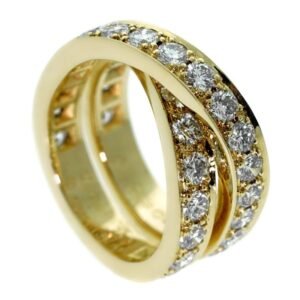 Cartier Nouvelle Vague Diamond Bypass Gold Ring