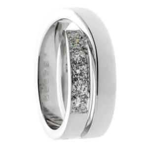 Cartier Nouvelle Vague Diamond White Gold Crossover Ring