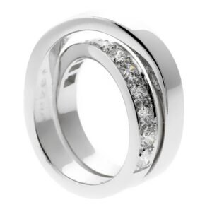 Cartier Nouvelle Vague Diamond White Gold Crossover Ring