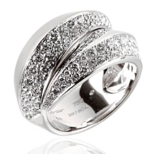 Cartier Panthere Diamond Ring 18k White Gold