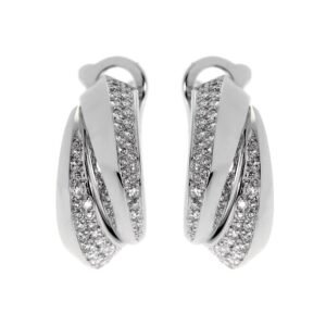 Cartier Panthere Diamond White Gold Earrings