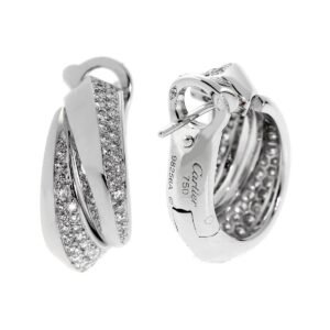 Cartier Panthere Diamond White Gold Earrings