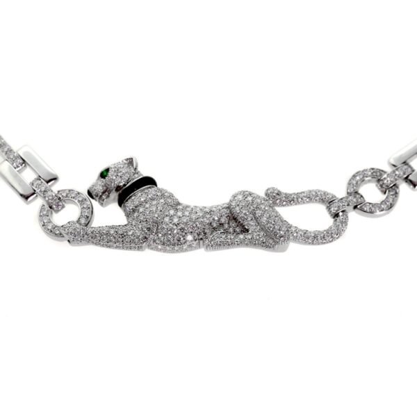 Cartier Panthere Diamond White Gold Necklace - Image 2