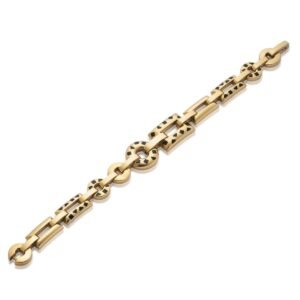 Cartier Panthere Enamel Yellow Gold Vintage Bracelet