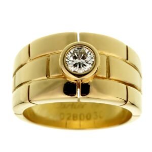 Cartier Panthere Solitaire Yellow Gold Band Ring Sz 5 1/4