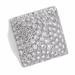 Cartier Pave Diamond White Gold Ring