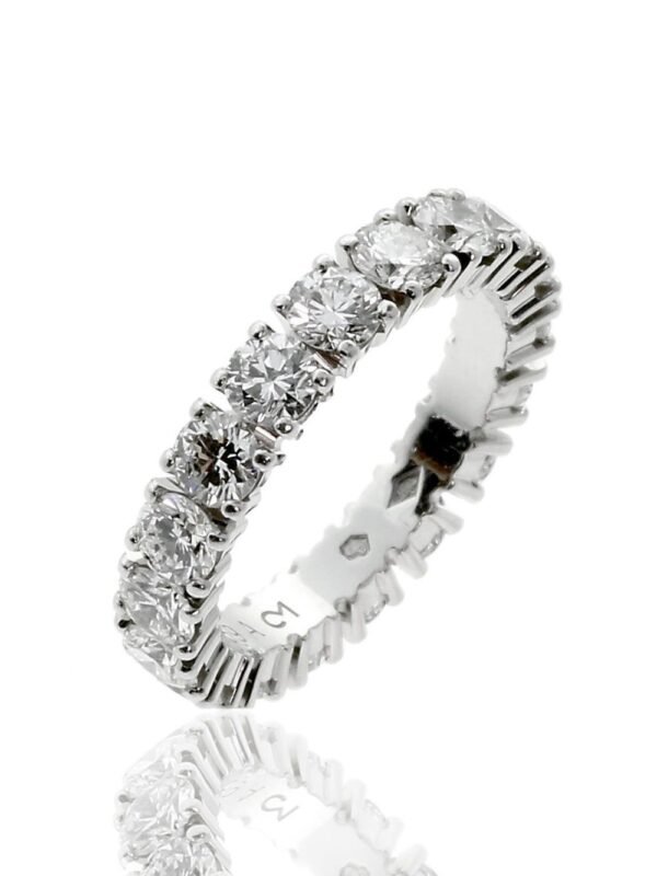 Cartier Platinum Diamond Eternity Wedding Band Ring 1.94Ct Sz 51 - Image 3