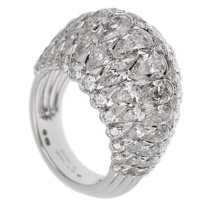 Cartier Pluie Diamond Bombe White Gold Cocktail Ring