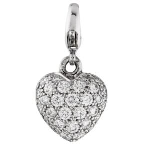 Cartier Puffed Diamond Heart Charm