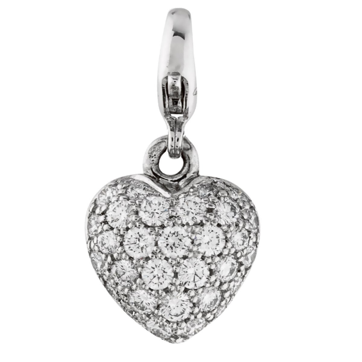 Cartier Puffed Diamond Heart Charm