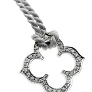 Cartier Quatrefoil Diamond White Gold Necklace