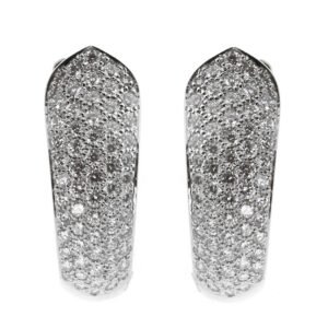 Cartier Ruban Diamond White Gold Earrings