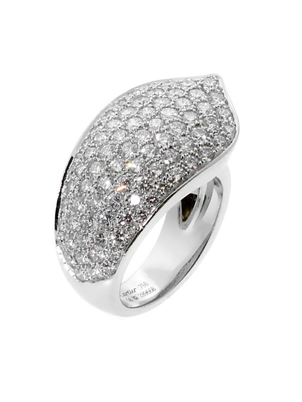 Cartier Ruban Diamond White Gold Ring - Image 2