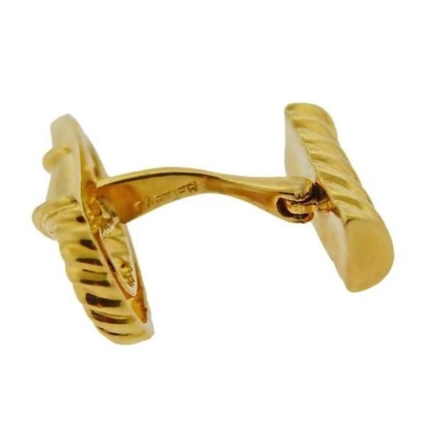 Cartier Safety Pin 18k Yellow Gold Cufflinks - Image 3