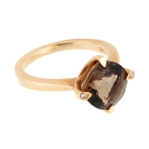 Cartier Smoky Quartz Diamond Cocktail Ring