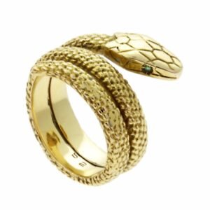 Cartier Snake Emerald Gold Ring