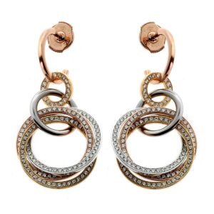 Cartier Trinity Crash Diamond Gold Earrings