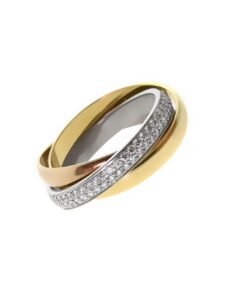 Cartier Trinity Diamond Gold Ring