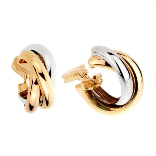 Cartier Trinity Gold Hoop Earrings - Image 2