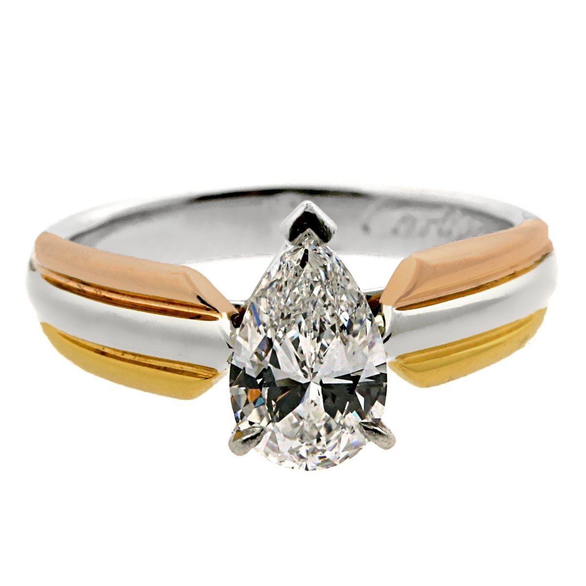 Cartier Trinity Pear Diamond Engag