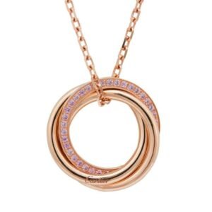 Cartier Trinity Pink Sapphire Rose Gold Necklace