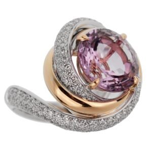 Cartier Trinity Ruban Amethyst Diamond White Gold Ring