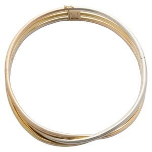 Cartier Trinity White Yellow Rose Gold Choker Necklace