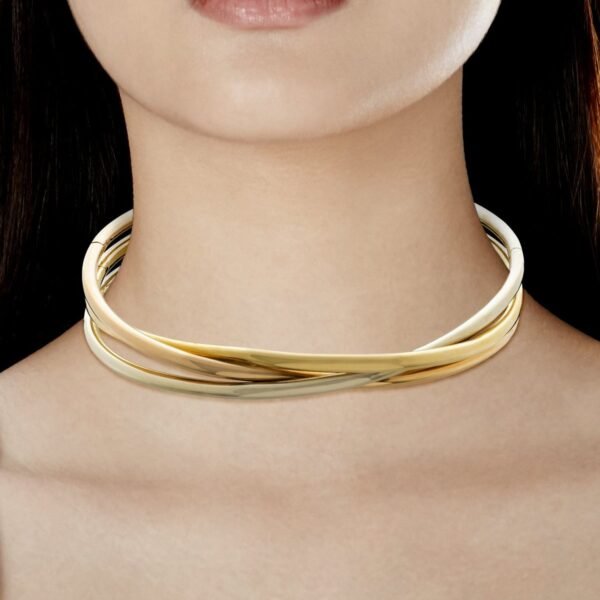 Cartier Trinity White Yellow Rose Gold Choker Necklace - Image 2