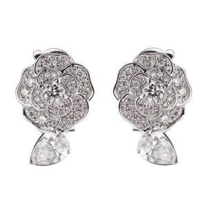 Chanel Camelia Precieux Diamond White Gold Earrings