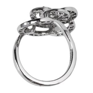 Chanel Camellia White Gold Diamond Cocktail Ring